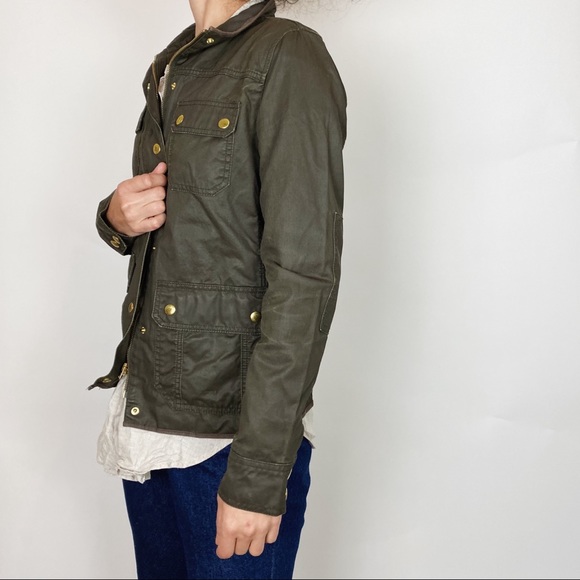 J Crew Downtown Field Jacket Military Snap Coat XS - Picture 2 of 3